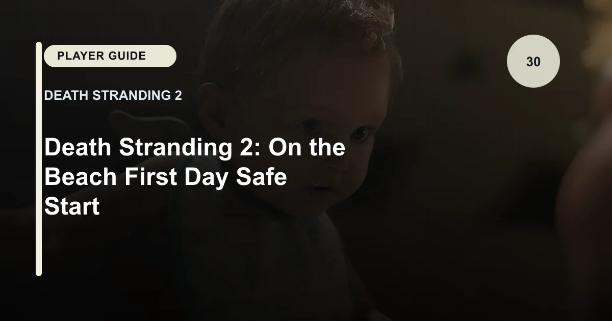 Death Stranding 2: On the Beach First Day Safe Start