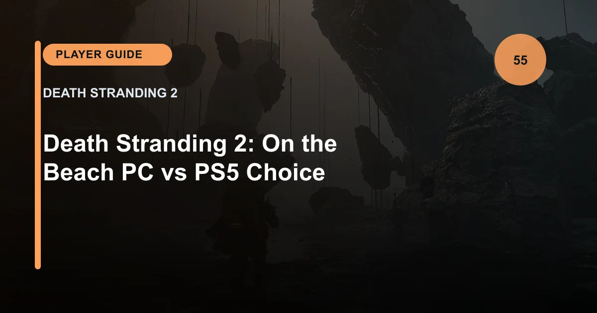 Death Stranding 2: On the Beach PC vs PS5 Choice