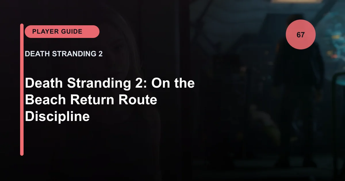 Death Stranding 2: On the Beach Return Route Discipline